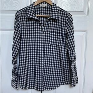 Olive & Oak Blue and White Checkered Women’s L/S Shirt